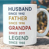 Custom Title and Date Mug, Personalized Custom Text Mug for Father's Day, Funny White Mug Accent Mug, Gift for Dad, Gift for Husband 682253