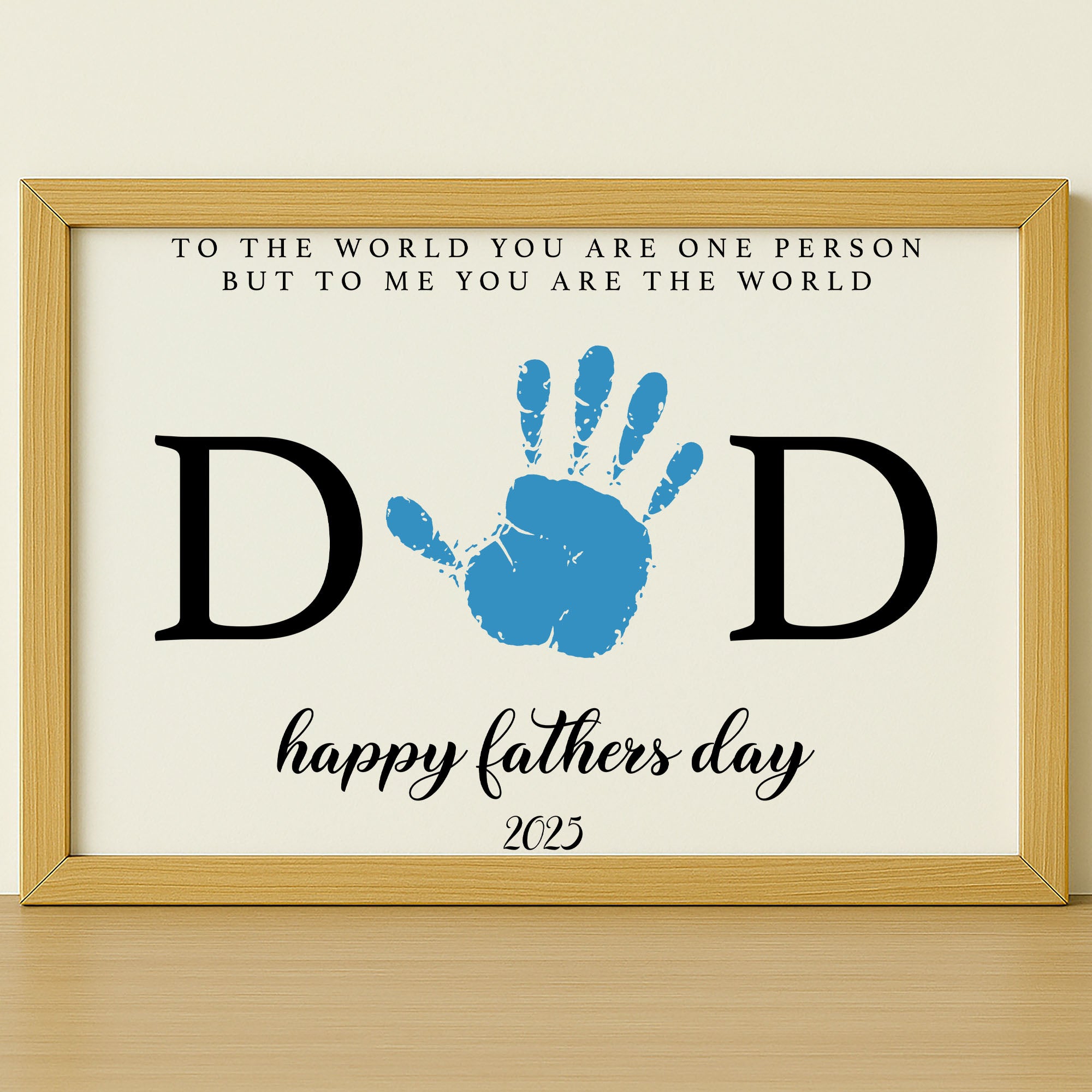 Personalized DIY Message Frame for Dad, Father's Day Handprint Frame ...