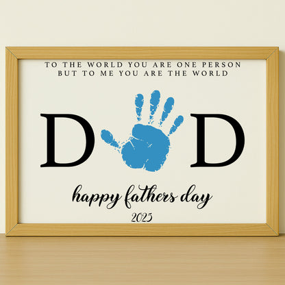 Personalized DIY Message Frame for Dad, Father's Day Handprint Frame, Special Gift for Dad, Gift for Husband 682265