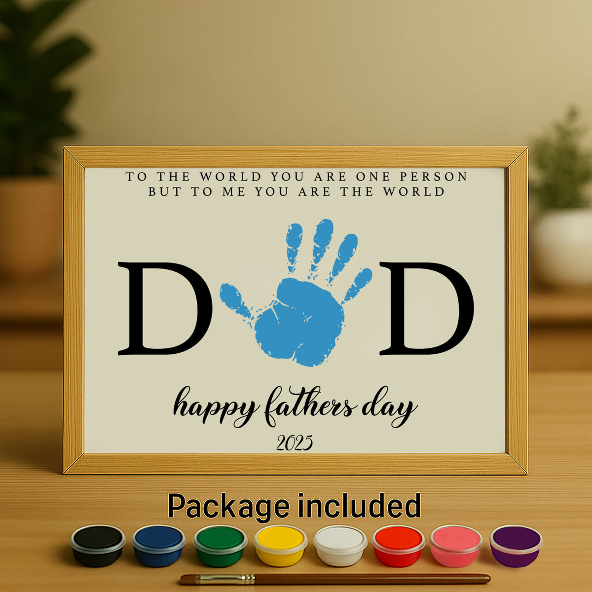 Personalized DIY Message Frame for Dad, Father's Day Handprint Frame, Special Gift for Dad, Gift for Husband 682265