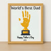 Personalized DIY Handprint Art Frame for Dad, Father's Day Printable Frame, Special Gift for Dad, Gift for Husband 682266