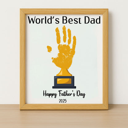 Personalized DIY Handprint Art Frame for Dad, Father's Day Printable Frame, Special Gift for Dad, Gift for Husband 682266