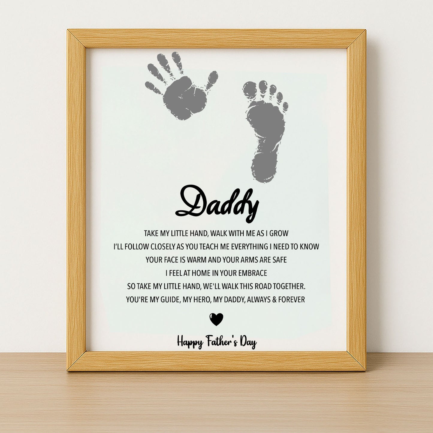Personalized DIY Poem Frame for Dad, Father's Day Handprint Footprint Frame, Special Gift for Dad, Gift for Husband 682269