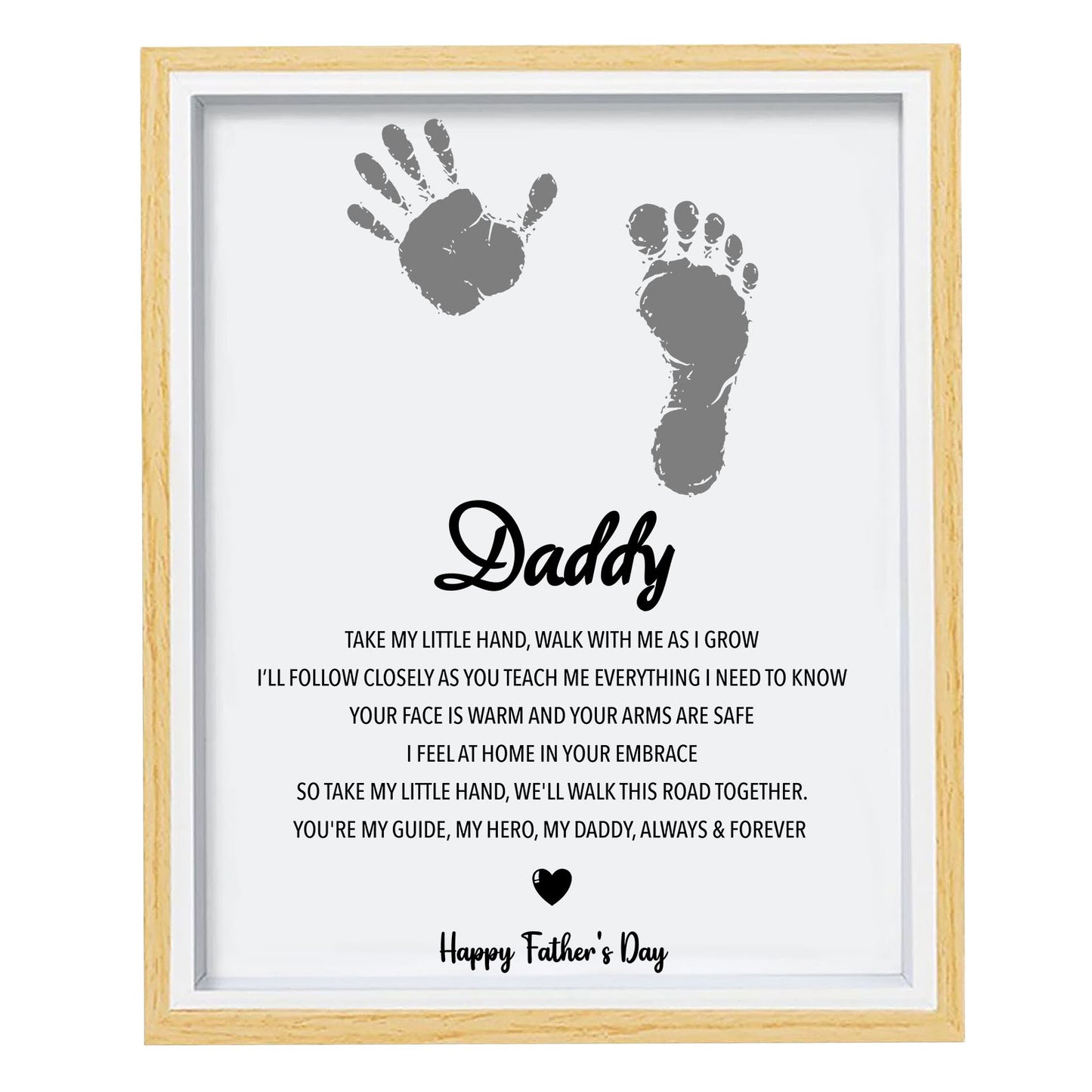 Personalized DIY Poem Frame for Dad, Father's Day Handprint Footprint Frame, Special Gift for Dad, Gift for Husband 682269