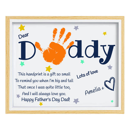 Personalized DIY Frame with Poem for Dad, Father's Day Handprint Frame, Special Gift for Dad, Gift for Husband 682285