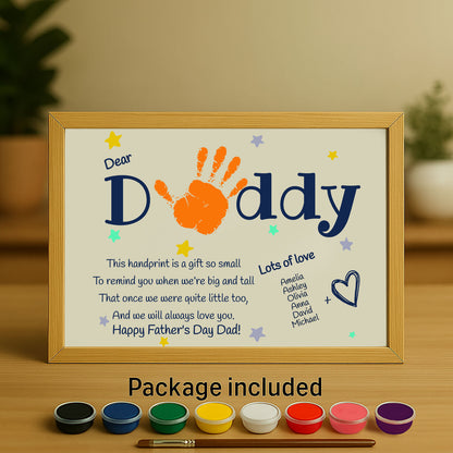 Personalized DIY Frame with Poem for Dad, Father's Day Handprint Frame, Special Gift for Dad, Gift for Husband 682285
