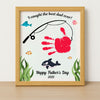 Personalized DIY Frame Fishing Dad, Father's Day Handprint Frame, Special Gift for Dad, Gift for Husband 682286