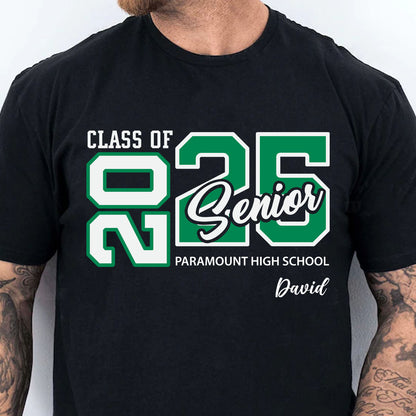 Custom Class of Senior 2025, Personalized Custom Name Shirt, Graduation Shirt Dark 682292