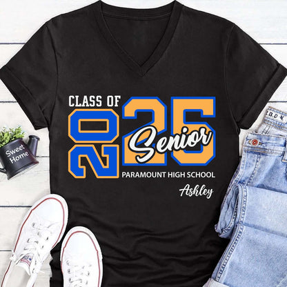 Custom Class of Senior 2025, Personalized Custom Name Shirt, Graduation Shirt Dark 682292