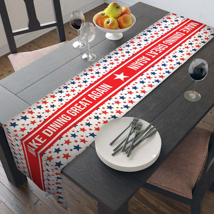 Personalized Custom Text Table Runner, Trump 4th of July Table Runner for Kitchen 682326