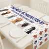 Personalized This Meal Is Protected Table Runner | Custom Dog Photo | Patriotic 4th Of July Table Runner For Kitchen 682353
