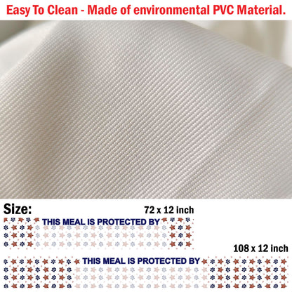 Personalized This Meal Is Protected Table Runner | Custom Dog Photo | Patriotic 4th Of July Table Runner For Kitchen 682353