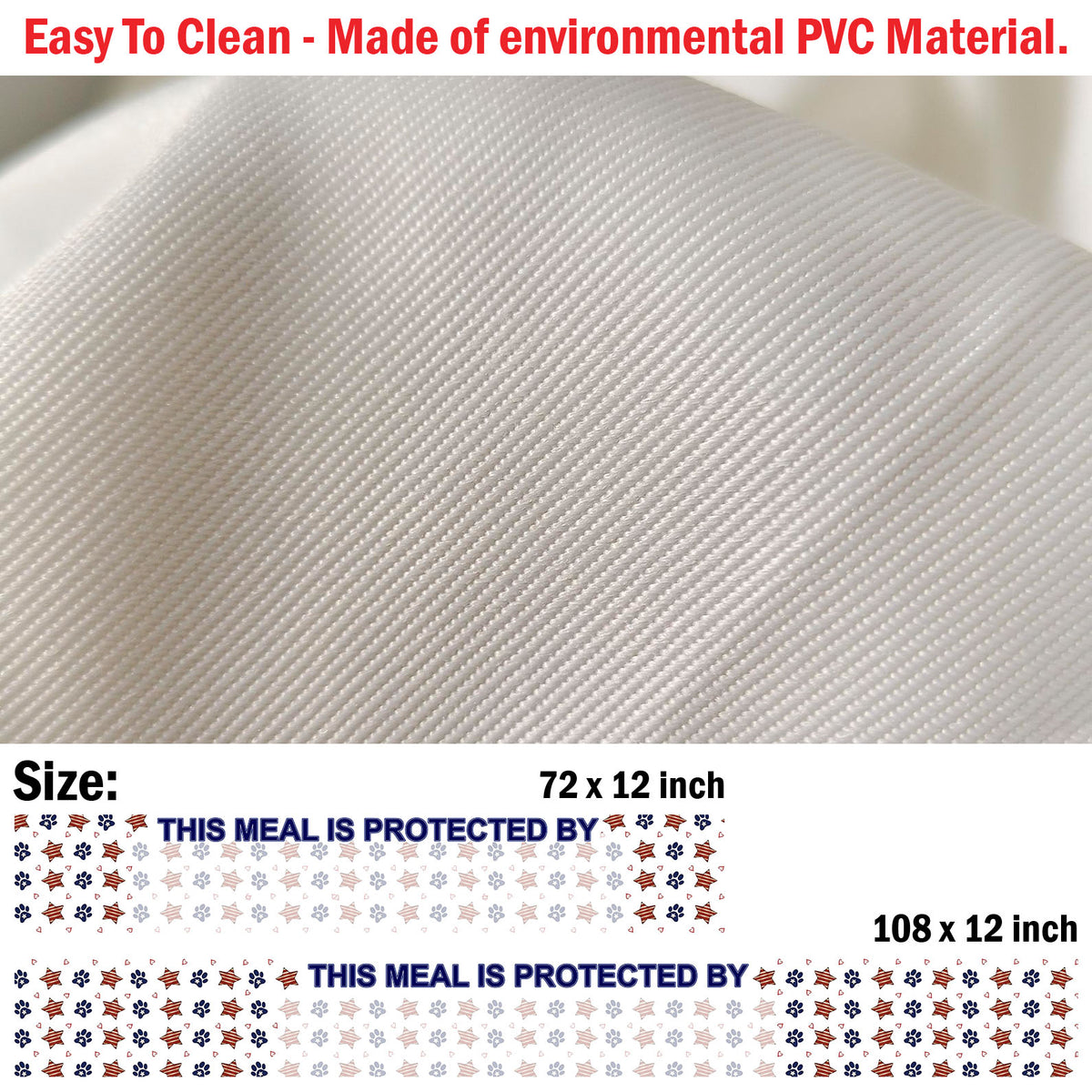 Personalized This Meal Is Protected Table Runner | Custom Dog Photo | Patriotic 4th Of July Table Runner For Kitchen 682353