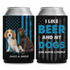 Personalized Dog Photo US FLAG Can Cooler | Custom Dog Name Can Cover | Can Sleeve For Drink 682386