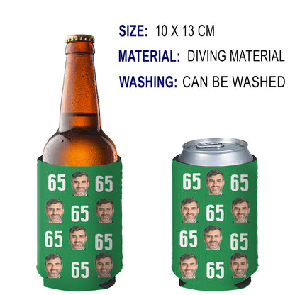 Personalized Portrait Photo Can Cooler | Custom Photo Face Can Holder | Gift for Family | Father's Day, Mother's Day Gift 682411