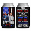 Best Dad Ever Can Cooler | Personalized Trump Drink Holder for Dad | Unique Father’s Day Gift from Kids | MAGA Gift for Dad Papa Grandpa 682457 - GOP