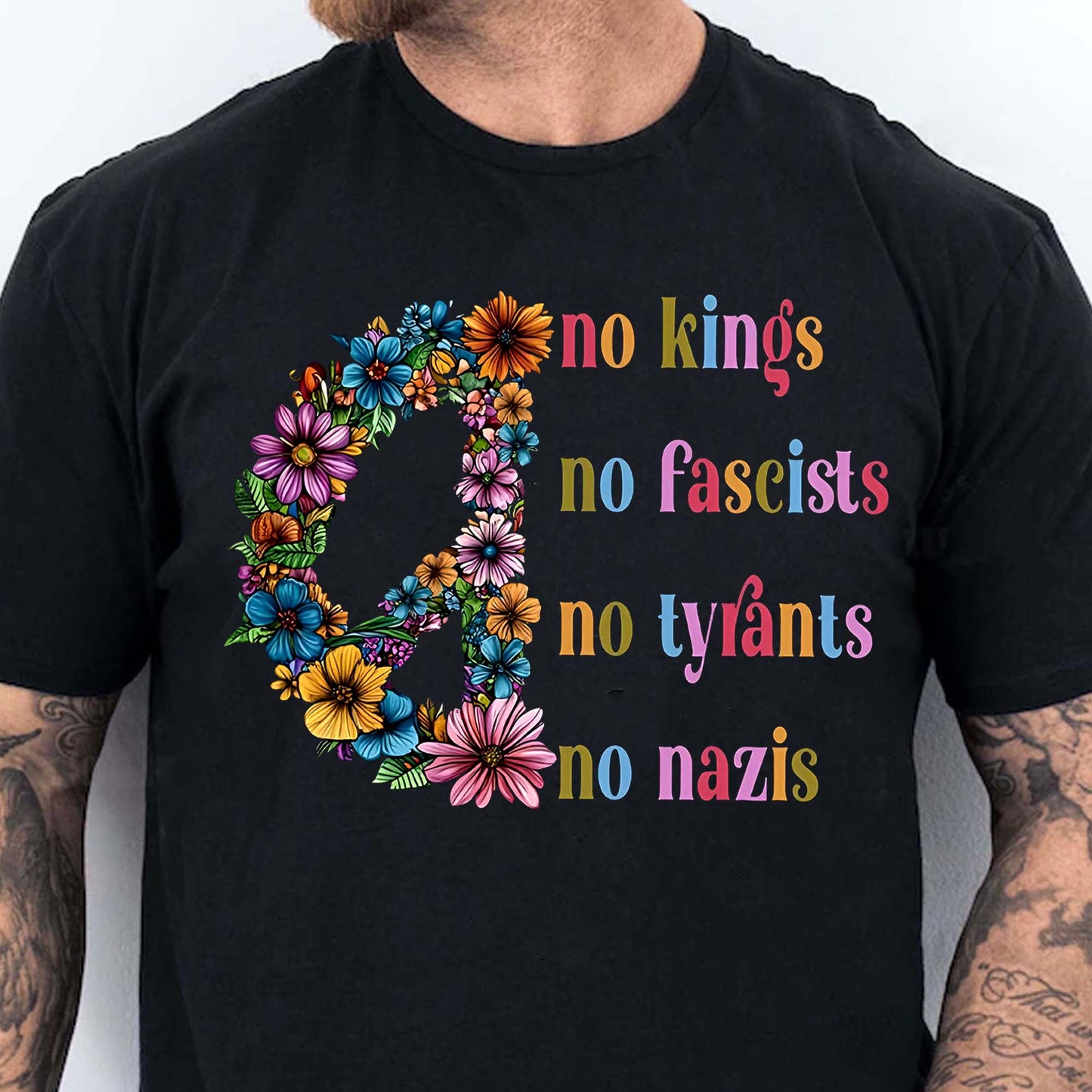 No Kings No Fascists No Tyrants No Nazis Shirt, Anti-Trump Protest Shirt, Patriotic Democracy Shirt 682465