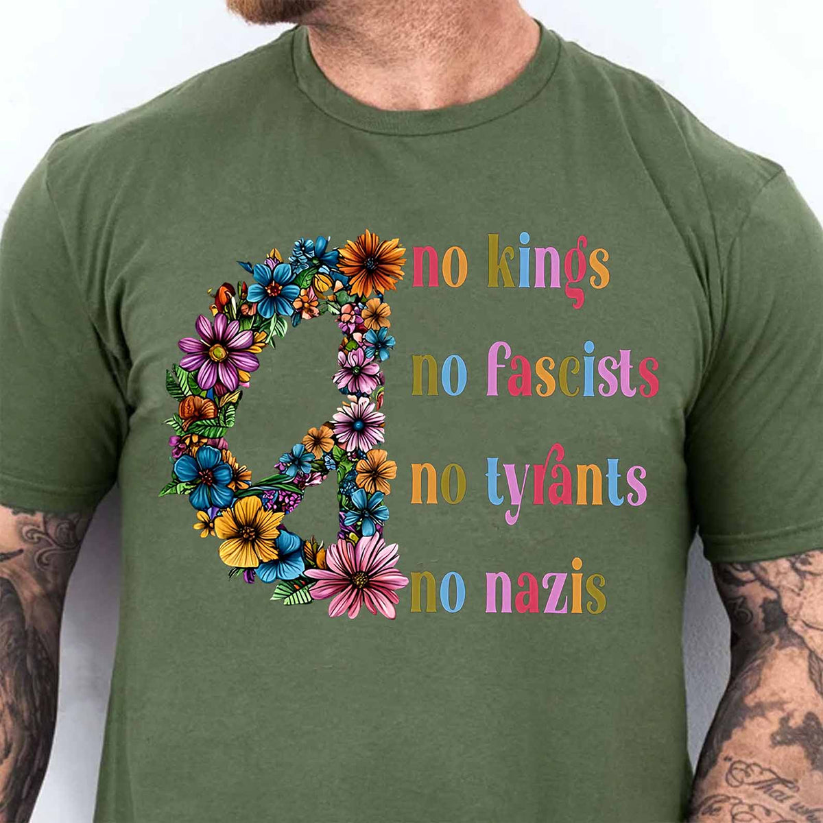 No Kings No Fascists No Tyrants No Nazis Shirt, Anti-Trump Protest Shirt, Patriotic Democracy Shirt 682465