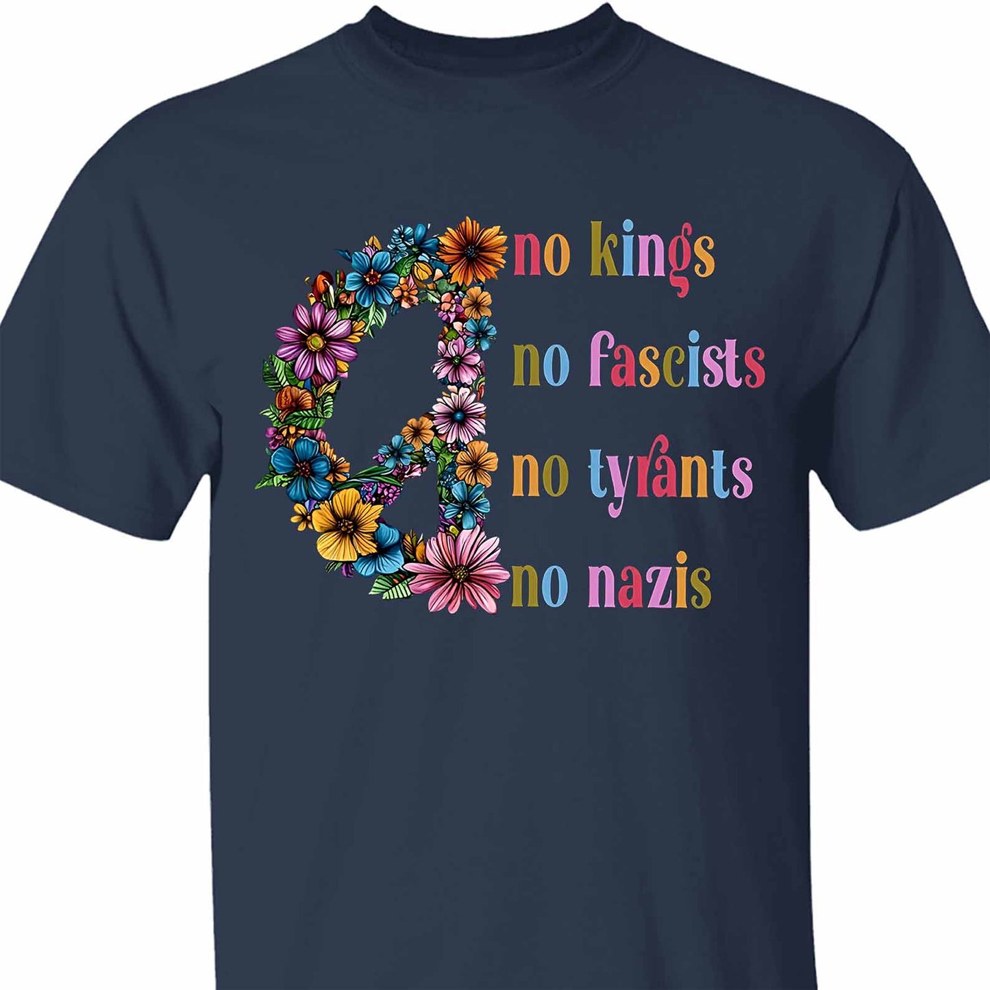 No Kings No Fascists No Tyrants No Nazis Shirt, Anti-Trump Protest Shirt, Patriotic Democracy Shirt 682465
