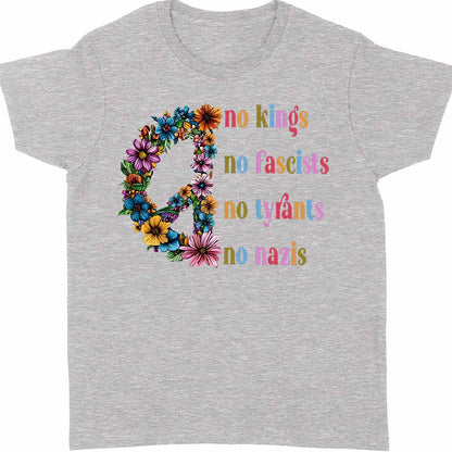 No Kings No Fascists No Tyrants No Nazis Shirt, Anti-Trump Protest Shirt, Patriotic Democracy Shirt 682465