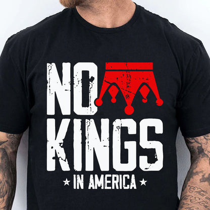 No King in America Shirt, Vintage Patriotic Tee, Anti Trump Anti MAGA Dark Shirt 682474