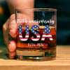 Happy 250 Years Birthday USA Glass | America Anniversary | 4th of July Glass | Independence Day Whiskey Glass Beer Glass 682482