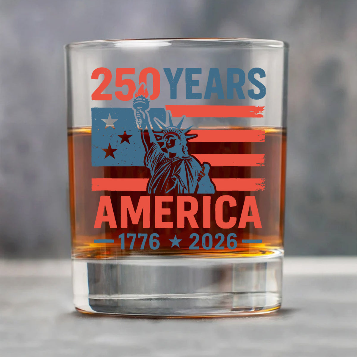 250 Years USA 1776-2026 Glass | Happy 250th Birthday USA Glass | America 250th Anniversary | Independence Day Whiskey Glass Beer Glass 682492
