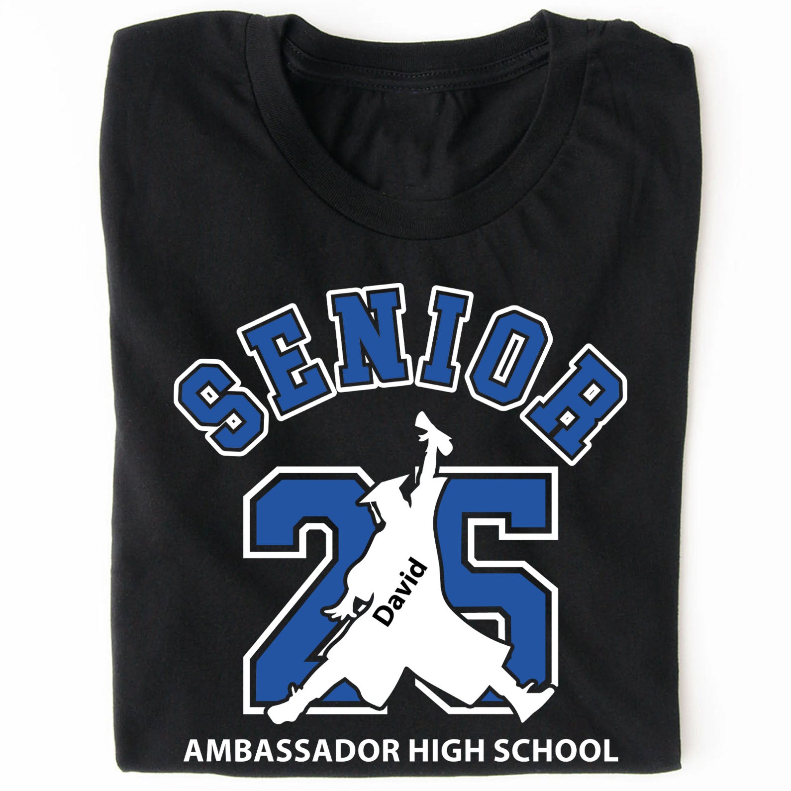 Custom Senior 25 Shirt, Personalized Custom Name Graduation Shirt, Graduation 2025 Gift Shirt Dark 682630