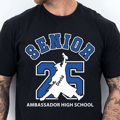 Custom Senior 25 Shirt, Personalized Custom Name Graduation Shirt, Graduation 2025 Gift Shirt Dark 682630