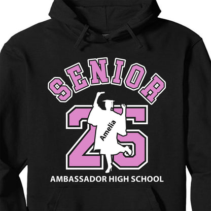 Custom Senior 25 Shirt, Personalized Custom Name Graduation Shirt, Graduation 2025 Gift Shirt Dark 682630
