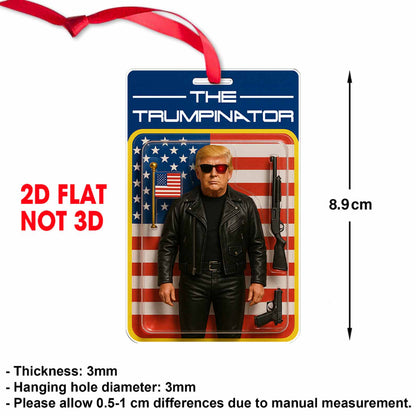 The Trumpinator 2D Acrylic Ornament, MAGA Ornament, Perfect for Car & Christmas Tree Decor 682656 - GOP