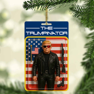 The Trumpinator 2D Acrylic Ornament, MAGA Ornament, Perfect for Car & Christmas Tree Decor 682656 - GOP