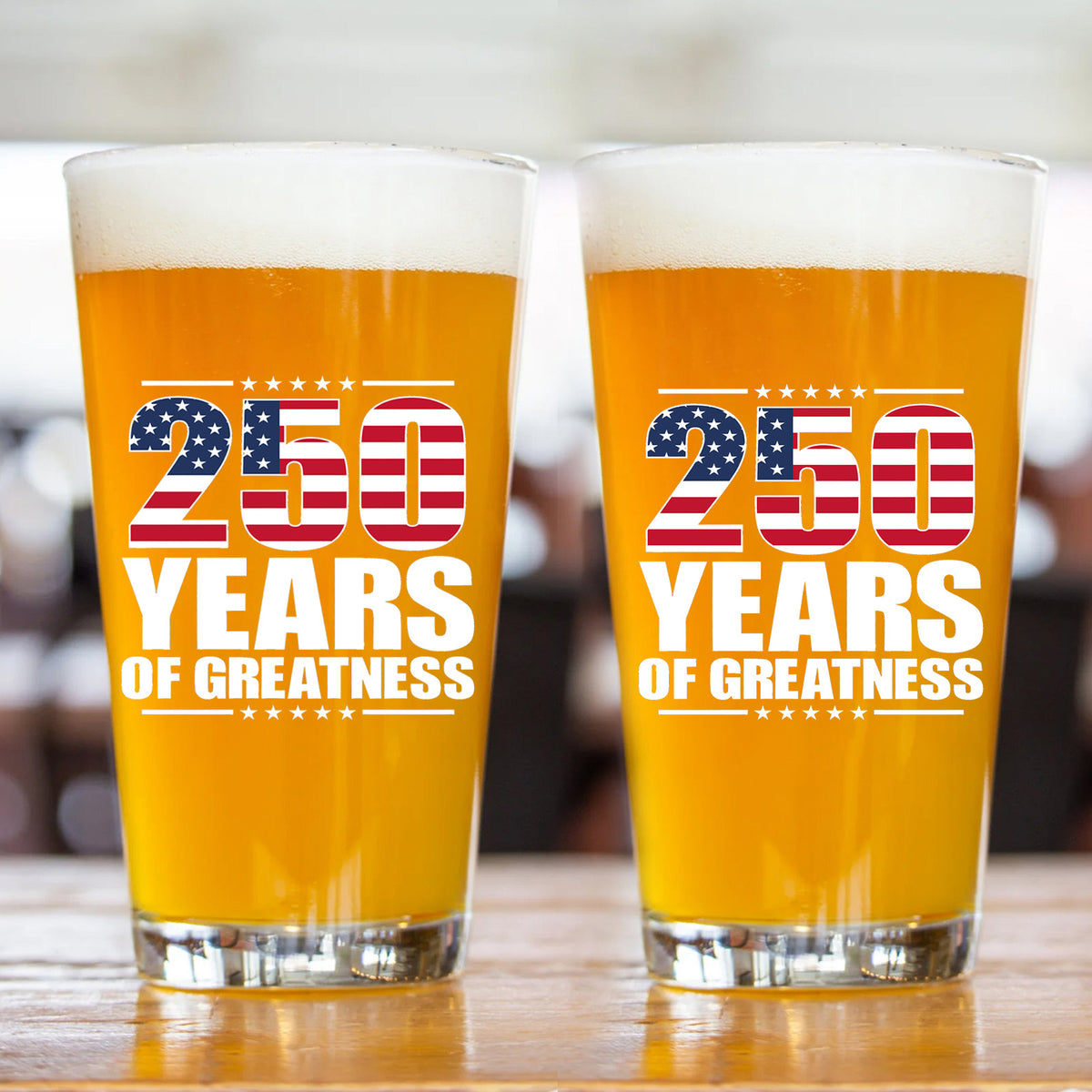 250 Years Of Greatness Glass| America 250 Anniversary | Happy 250th Birthday USA | Patriotic 4th Of July Whiskey Glass Beer Glass 682670