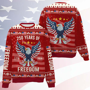 250 Years Anniversary USA Ugly Sweater, 250 Years Anniversary Christmas All-Over-Printed Sweatshirt 682812