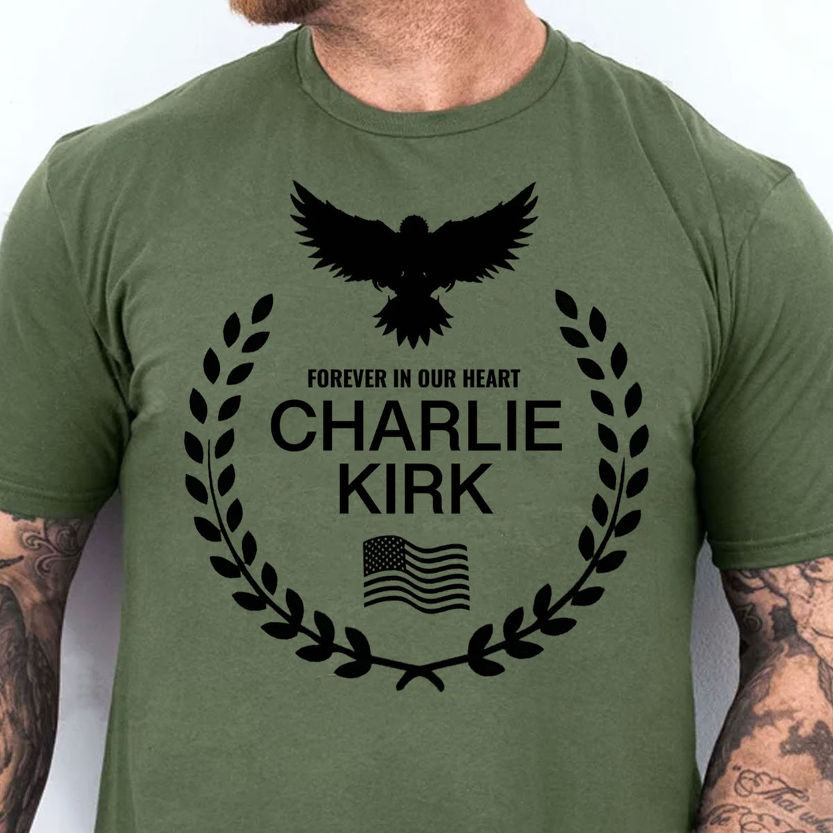 In Memory of Charlie Kirk Sweatshirt | Forever In Our Heart Memorial Sweater | Conservative Free Speech & Human Rights Pullover 682923