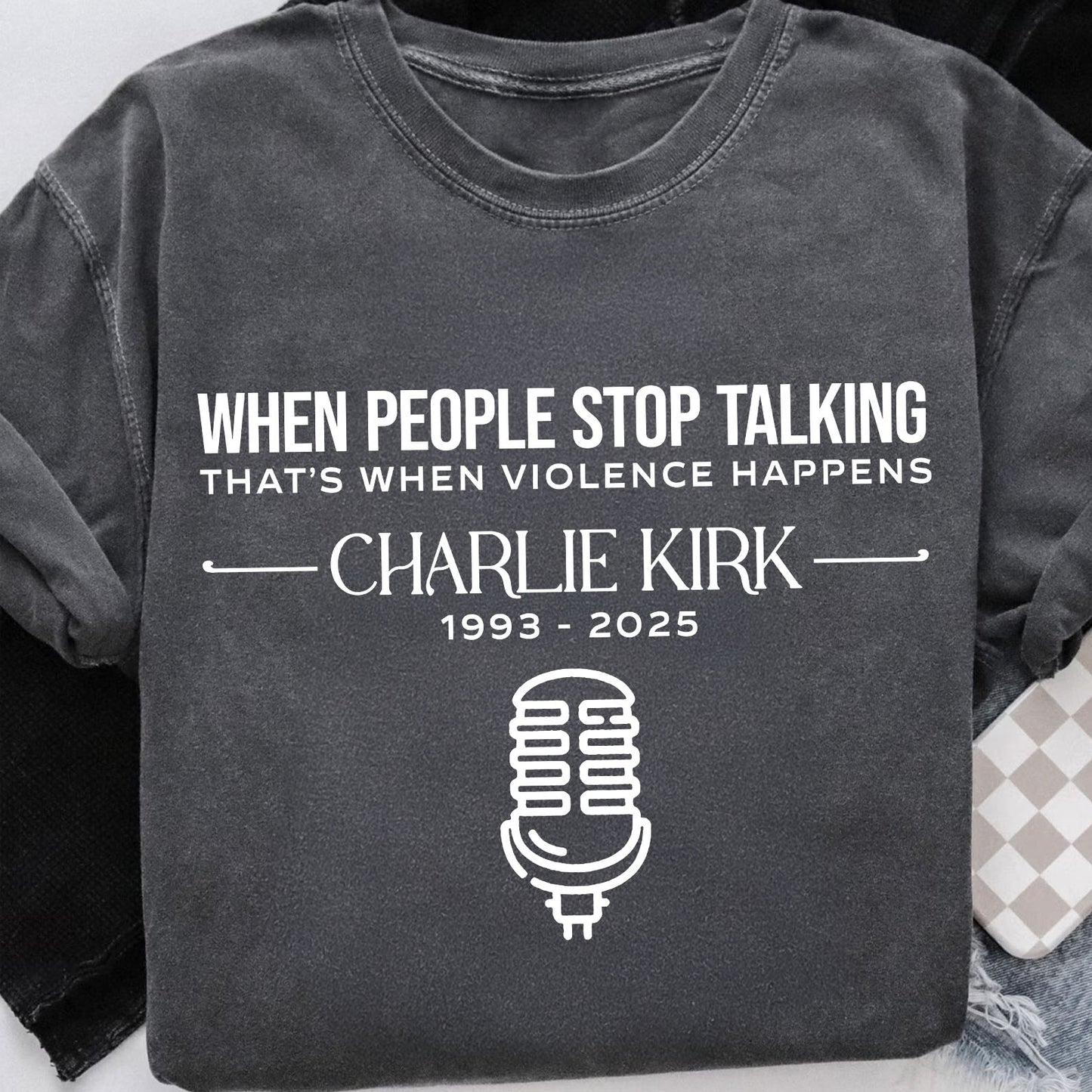 Charlie Kirk Memorial Comfort Colors Shirt | RIP Charlie Kirk Tee | Motivational Free Speech Comfort Colors Shirt | Justice For Charlie Kirk Shirt 682837