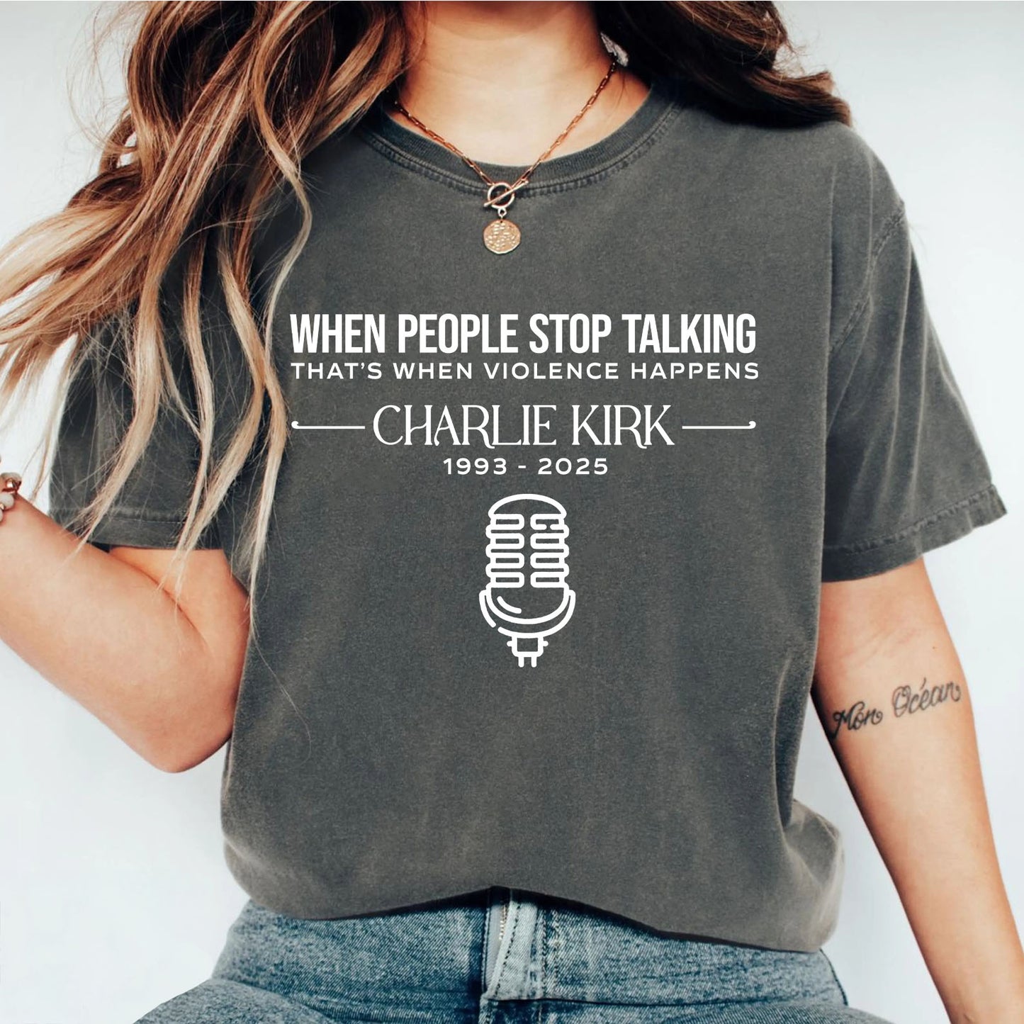 Charlie Kirk Memorial Comfort Colors Shirt | RIP Charlie Kirk Tee | Motivational Free Speech Comfort Colors Shirt | Justice For Charlie Kirk Shirt 682837