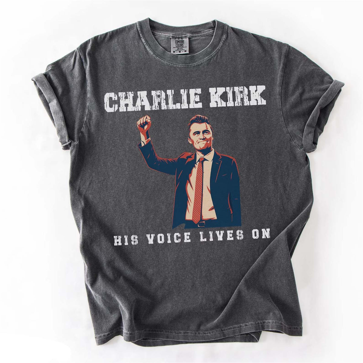 Charlie Kirk His Voice Lives On Shirt, Patriotic Charlie Kirk T-Shirt, Charlie Kirk Assassination Shirt, Political Awareness 682850