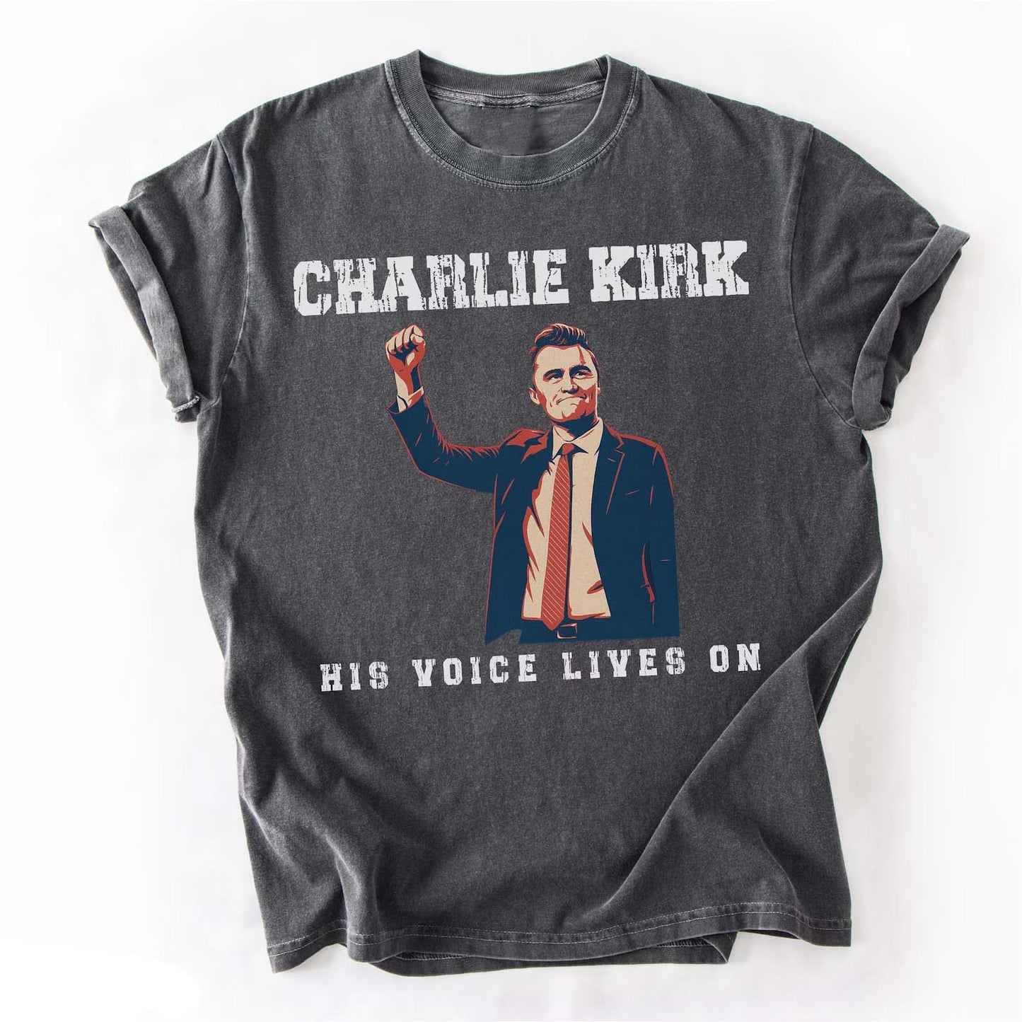 Charlie Kirk His Voice Lives On Shirt, Patriotic Charlie Kirk T-Shirt, Charlie Kirk Assassination Shirt, Political Awareness 682850