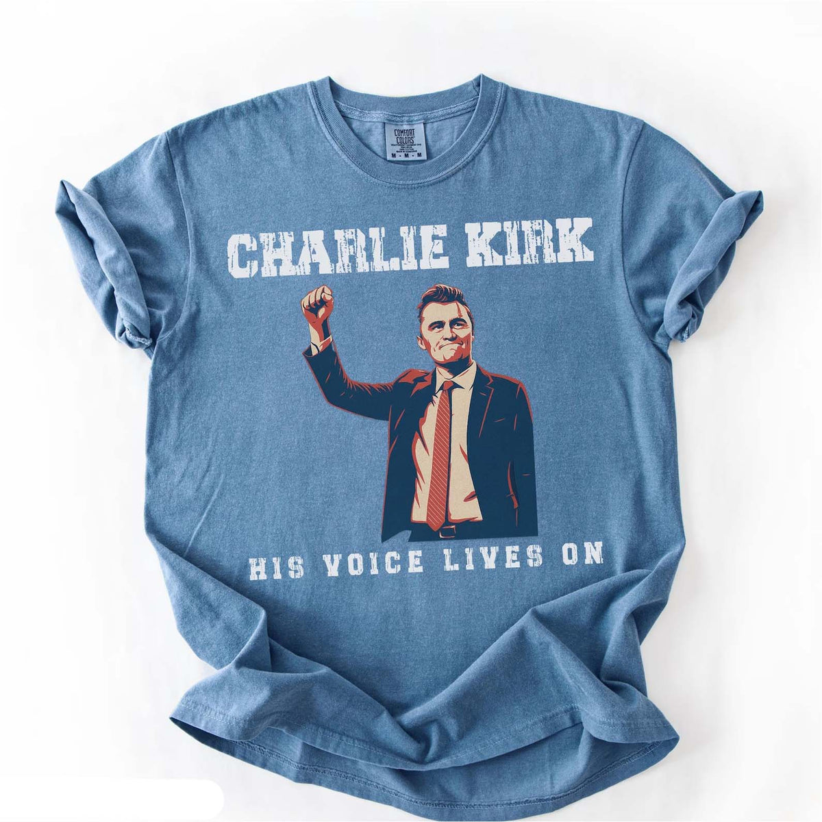 Charlie Kirk His Voice Lives On Shirt, Patriotic Charlie Kirk T-Shirt, Charlie Kirk Assassination Shirt, Political Awareness 682850