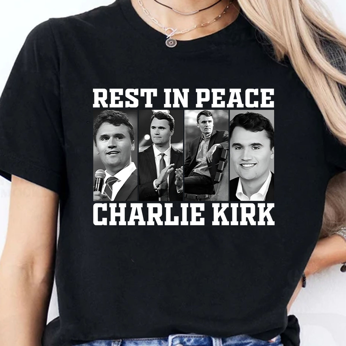 T-shirt Homme RIP Charlie Kirk | Coton | Manches Courtes | Impression Numérique | Toutes Saisons - 3