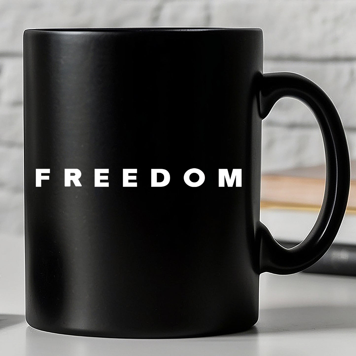 Charlie Kirk FREEDOM Mug, Charlie Kirk Black Mug, Justice For Charlie Mug, Freedom Ceramic Mug 682859