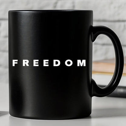 Charlie Kirk FREEDOM Mug, Charlie Kirk Black Mug, Justice For Charlie Mug, Freedom Ceramic Mug 682859