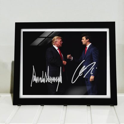 Charlie Kirk Autographed Signed Picture Frame | Donald Trump Free Speech Signature Frame | Political Picture Frame 682868