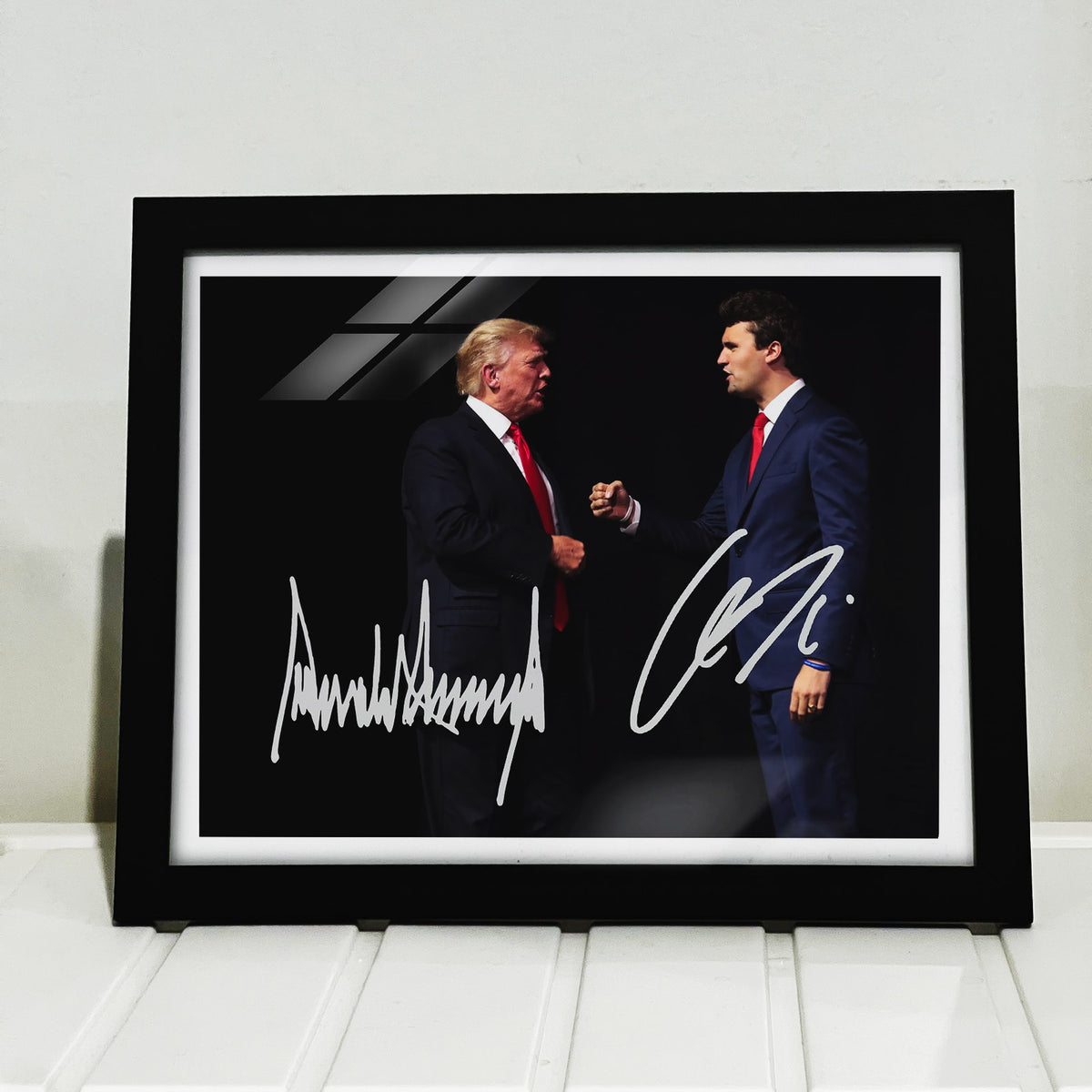 Charlie Kirk Autographed Signed Picture Frame | Donald Trump Free Speech Signature Frame | Political Picture Frame 682868