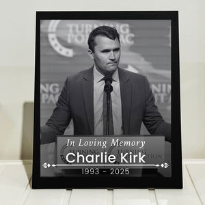 Charlie Kirk Memorial Picture Frame | Charlie Kirk Free Speech Hero Frame | Political Picture Frame 682898