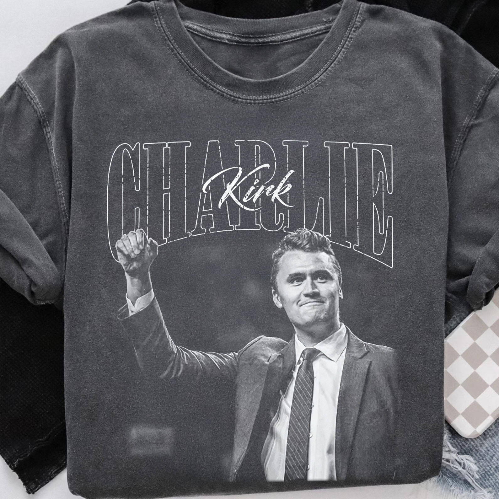 Charlie Kirk Memorial Comfort Colors Shirt | Justice For Charlie Kirk Tribute Tee | Conservative Free Speech Apparel, Comfort Colors Shirt 682914