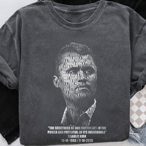 Charlie Kirk Memorial Comfort Colors Shirt | RIP Charlie Kirk Comfort Colors Shirt | A True Patriot Charlie Kirk Tee | America Freedom 682830