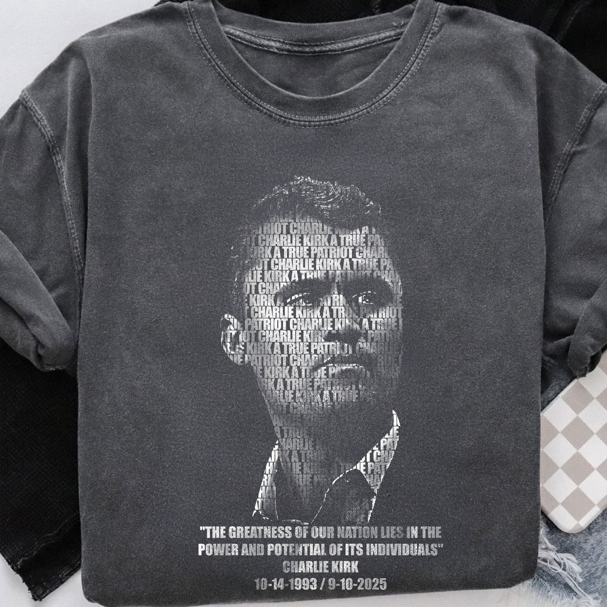 Charlie Kirk Memorial Comfort Colors Shirt | RIP Charlie Kirk Comfort Colors Shirt | A True Patriot Charlie Kirk Tee | America Freedom 682830