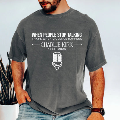 Charlie Kirk Memorial Comfort Colors Shirt | RIP Charlie Kirk Tee | Motivational Free Speech Comfort Colors Shirt | Justice For Charlie Kirk Shirt 682837